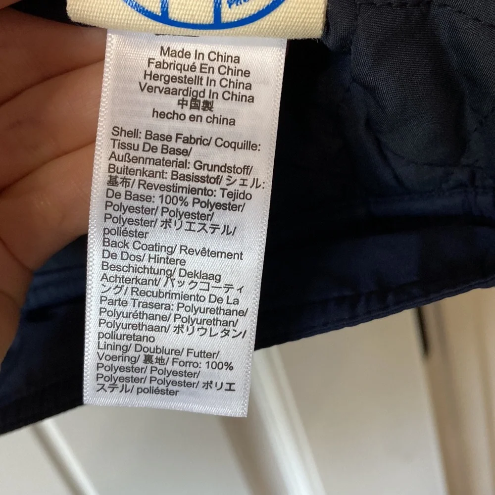 J. Crew Navy Quilted Bomber Jacket with Contrast Collar - Picture 12 of 13